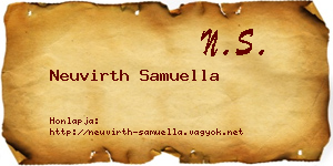 Neuvirth Samuella névjegykártya